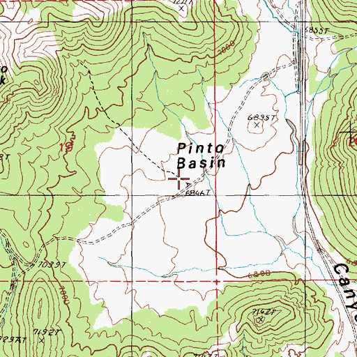 Topographic Map of Pinto Basin, NV
