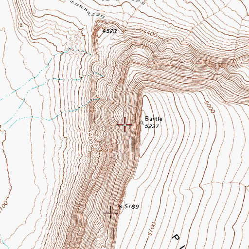 Topographic Map of Pinto Mountain, NV