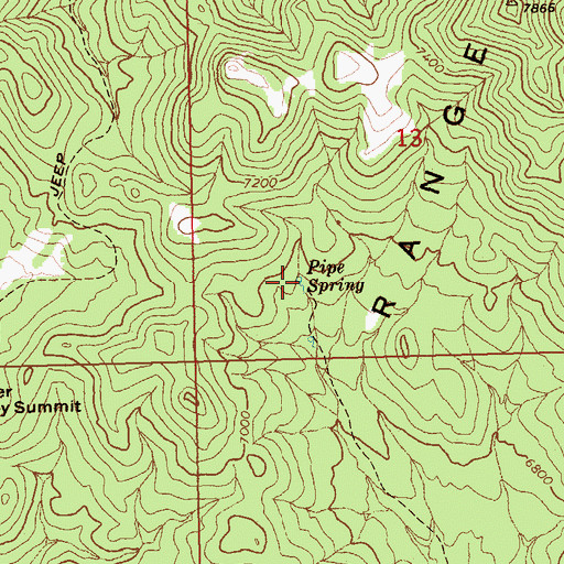 Topographic Map of Pipe Spring, NV