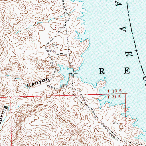 Topographic Map of Pipe Spring Canyon, NV