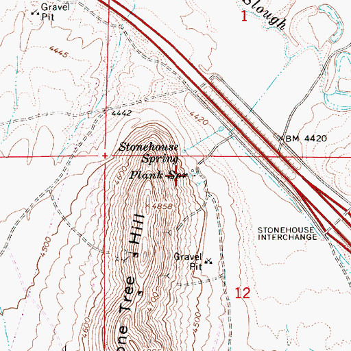 Topographic Map of Plank Spring, NV