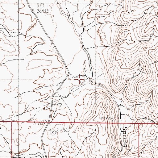Topographic Map of Pleasant Valley, NV