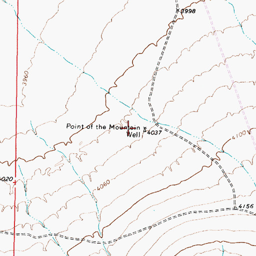 Topographic Map of Point of the Mountain Well, NV