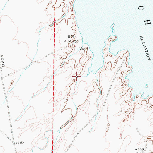 Topographic Map of Poker Brown Wash, NV