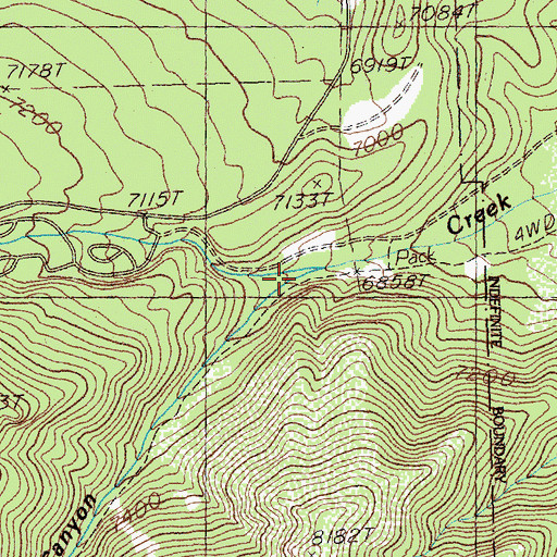 Topographic Map of Pole Canyon, NV