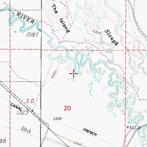 Topographic Map of Pole Creek, NV