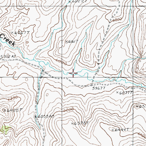 Topographic Map of Pole Creek, NV