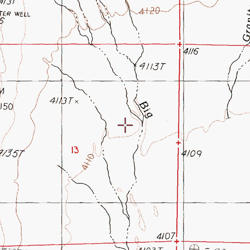 Topographic Map of Pole Creek, NV