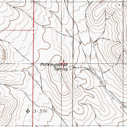 Topographic Map of Polkinghorne Spring, NV