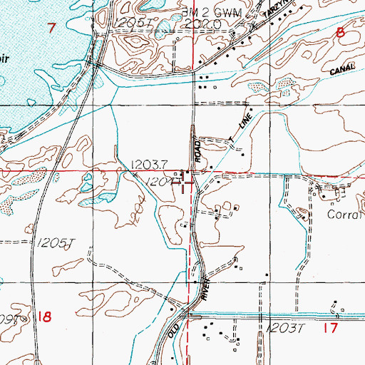 Topographic Map of Ponte Drain, NV