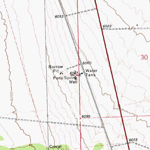Topographic Map of Pony Spring Well, NV