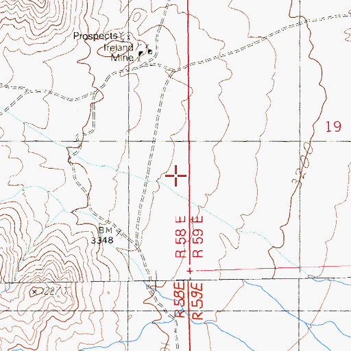 Topographic Map of Porter Wash, NV