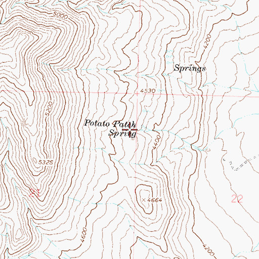 Topographic Map of Potato Patch Spring, NV