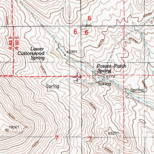 Topographic Map of Potato Patch Spring, NV