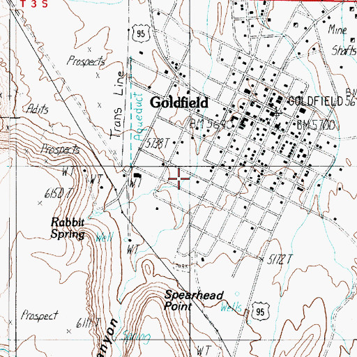 Topographic Map of Pozo Canyon, NV