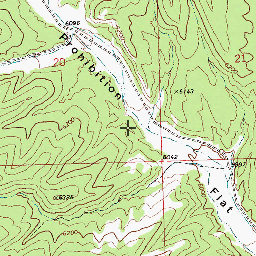 Topographic Map of Prohibition Flat, NV