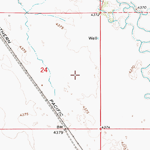 Topographic Map of Pumpernickel Valley, NV