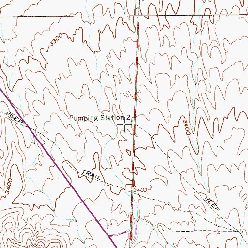 Topographic Map of Pumping Station 2, NV