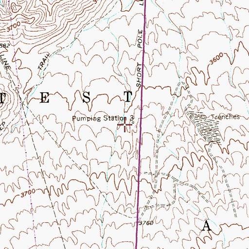 Topographic Map of Pumping Station 3, NV