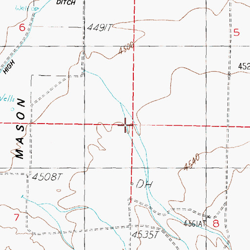 Topographic Map of Pumpkin Hollow, NV
