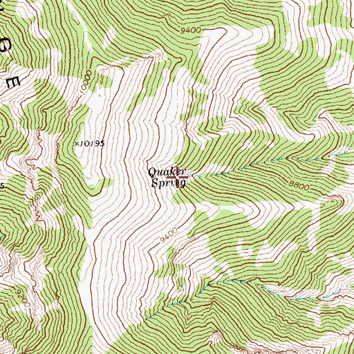 Topographic Map of Quaker Spring, NV