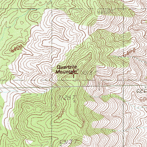 Topographic Map of Quartzite Mountain, NV