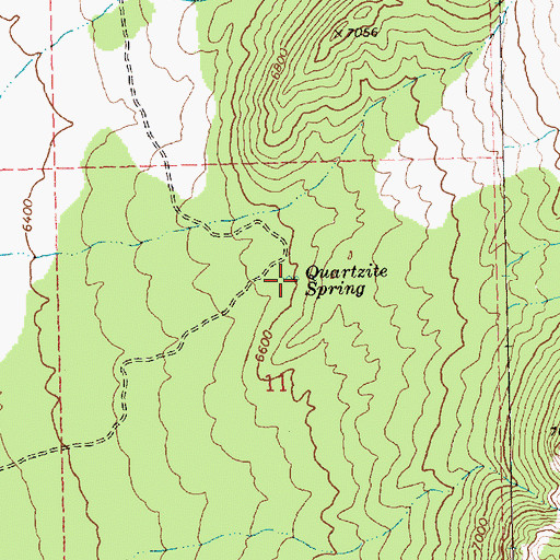 Topographic Map of Quartzite Spring, NV