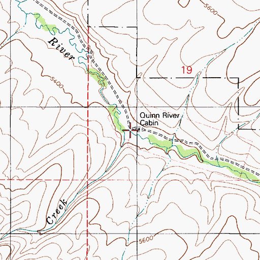 Topographic Map of Quinn River Cabin, NV