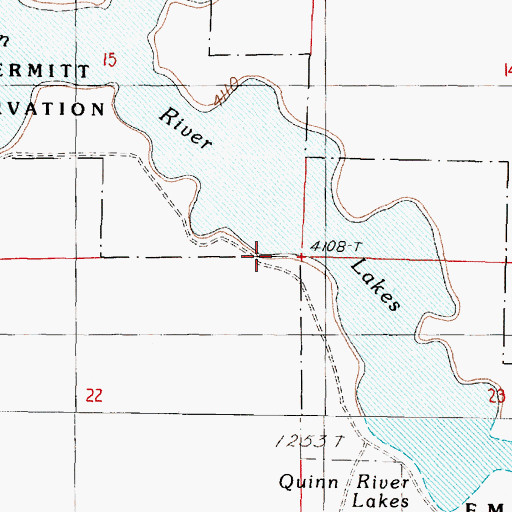 Topographic Map of Quinn River Lakes, NV