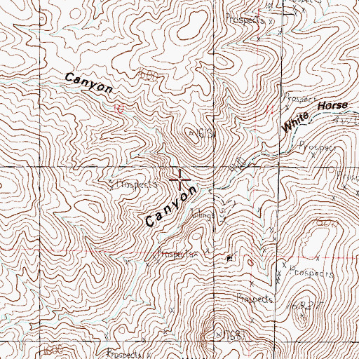 Topographic Map of Rabbit Canyon, NV