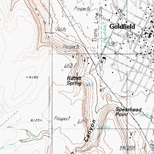 Topographic Map of Rabbit Spring, NV