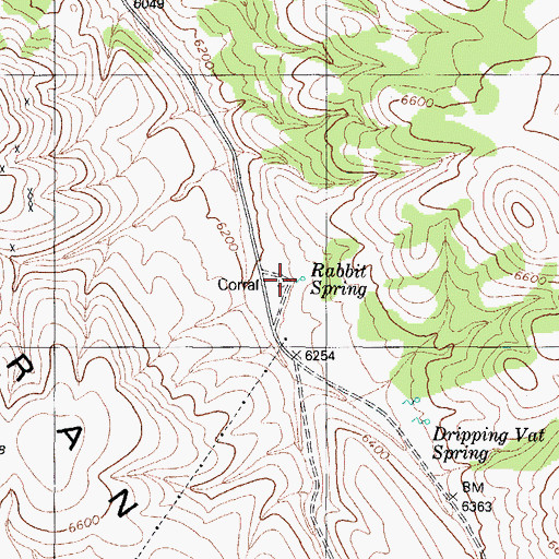 Topographic Map of Rabbit Spring, NV