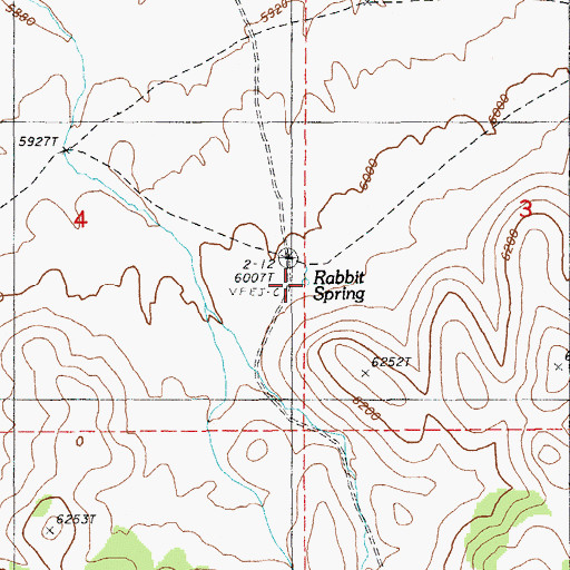 Topographic Map of Rabbit Spring, NV