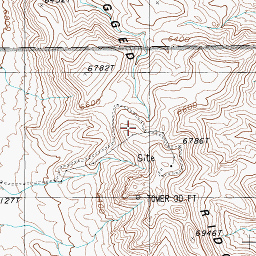 Topographic Map of Ragged Ridge, NV