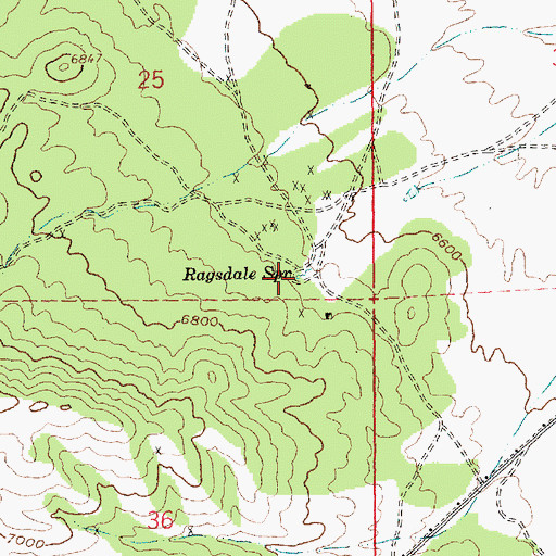 Topographic Map of Ragsdale Spring, NV