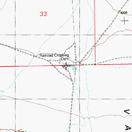 Topographic Map of Railroad Crossing Dam, NV