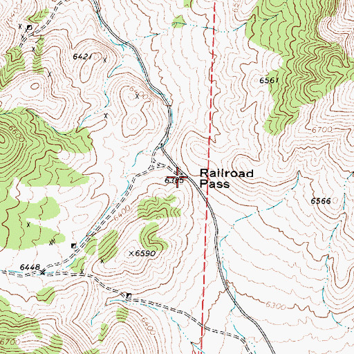 Topographic Map of Railroad Pass, NV