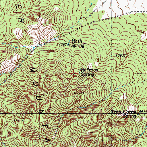 Topographic Map of Railroad Spring, NV