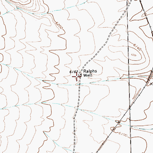 Topographic Map of Ralphs Well, NV