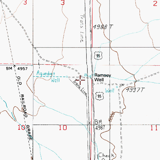 Topographic Map of Ramsey Well, NV