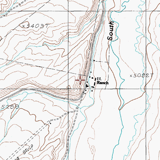 Topographic Map of Ranch, NV