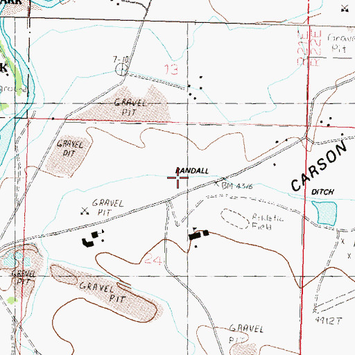 Topographic Map of Randall Ditch, NV