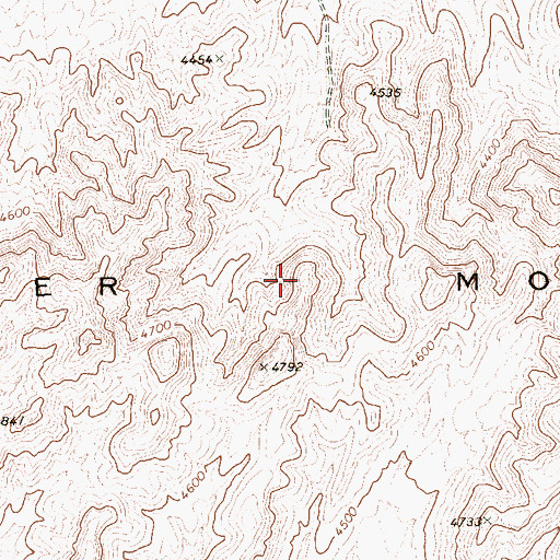 Topographic Map of Ranger Mountains, NV