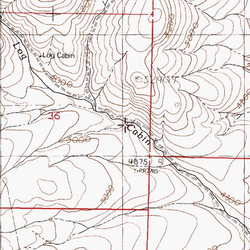 Topographic Map of Raster Creek, NV