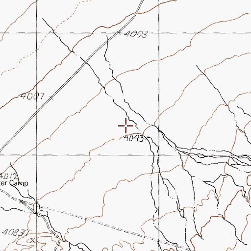 Topographic Map of Rattlesnake Canyon, NV