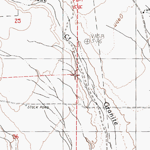Topographic Map of Rattlesnake Creek, NV