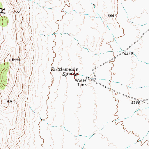 Topographic Map of Rattlesnake Spring, NV