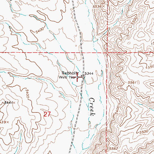 Topographic Map of Rebholtz Well Number One, NV