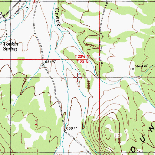 Topographic Map of Red Canyon, NV