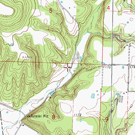 Topographic Map of Sexton Post Office (historical), AR